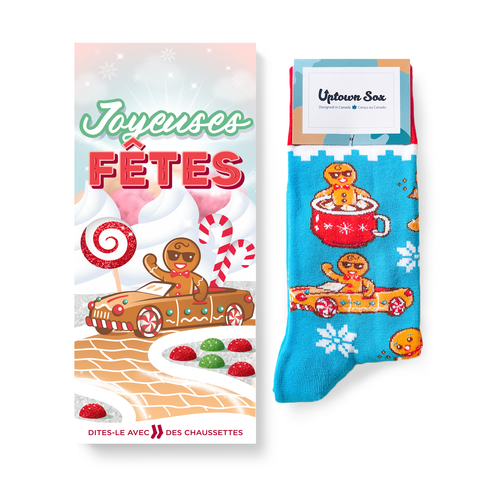 French Christmas Greeting Card with socks