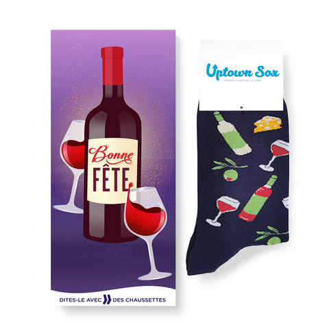 French Greeting Card and Socks - Carte de voeux en Francais