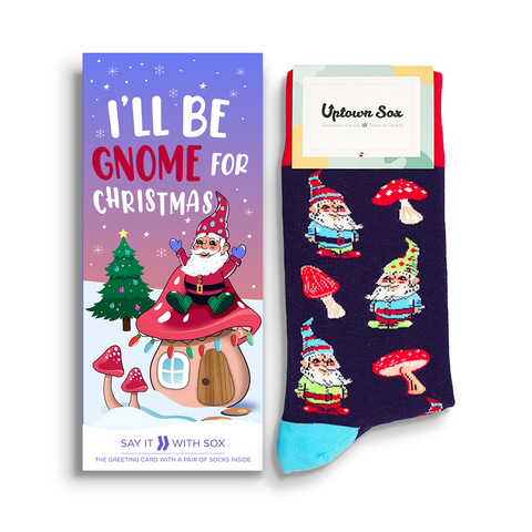 Uptown Sox - Funny Gnome Christmas Card