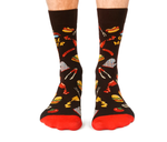 Grill Master BBQ Men's Novelty Crew Socks - Uptown Sox