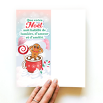 French Christmas Greeting Card with socks