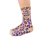 Fierce Leopard Print Women's Socks - Uptown Sox