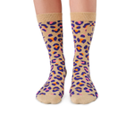 Forever Fierce Leopard Print Women's Socks - Uptown Sox