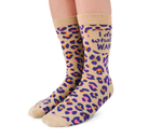 Forever Fierce Leopard Print Women's Socks - Uptown Sox