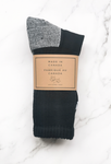 MADE IN CANADA MENS MERINO WOOL BLACK SOCKS