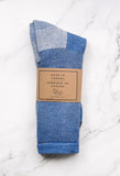  MADE IN CANADA MENS MERINO WOOL BLUE SOCKS