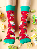 Send Noods Take Out Food Funny Novelty Men's Crew Socks