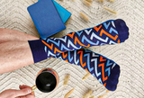 UPTOWN SOX - INTERLOCK ZIGZAG  GEOMETRIC PATTERN -SOCKS