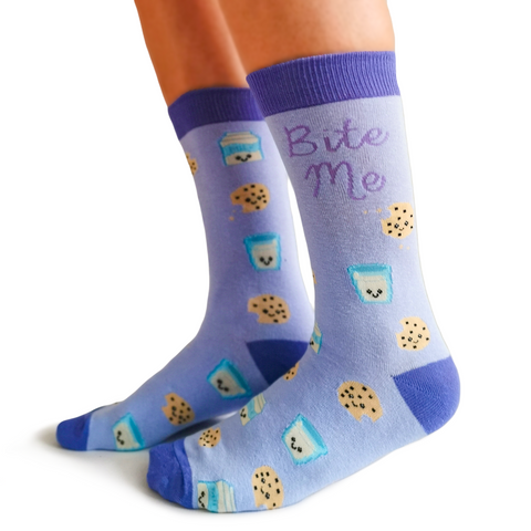 Milk and Cookies Fun Womens Socks