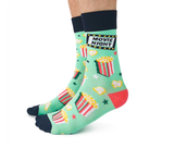 Movie Night Novelty Men's Crew Socks -Uptown Sox