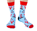 Novelty Nautical Men's Crew Socks - Uptown Sox