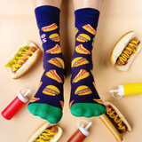 Hamburger Hot Dog Men's Socks - Uptown Sox