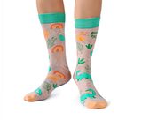 Cute dinosaur vegetarian vegan plants socks for women