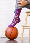 Dinosaur Raptor Basketball Novelty Socks for Men
