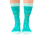 Simply the Breast boob Teal socks for women - Uptown Sox
