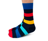 Stripes Mens Crew Socks - Uptown Sox