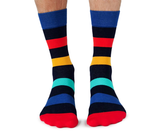 Stripes Mens Crew Socks - Uptown Sox