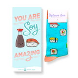 SUSHI GREETING CARD AND NOVELTY SOCKS