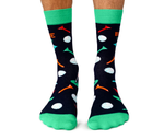 Talk Birdie to Me Golf Men's Crew Socks - Uptown Sox