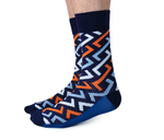 UPTOWN SOX - INTERLOCK ZIGZAG  GEOMETRIC PATTERN -SOCKS