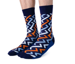 UPTOWN SOX - INTERLOCK ZIGZAG  GEOMETRIC PATTERN -SOCKS