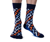 UPTOWN SOX - INTERLOCK ZIGZAG  GEOMETRIC PATTERN -SOCKS