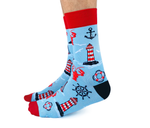 Novelty Nautical Men's Crew Socks - Uptown Sox