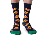 UPTOWN SOX - NICE BUNS HAMBURGER HOT DOG  -MEN NOVELTY SOCKS