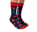 Blue and Red Real Estate Socks - Uptown Sox