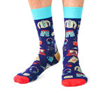 Virtual Meeting Novelty Funny Men's Socks - Uptown Sox