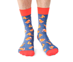 Chicken Wing Beer Wing Man Mens Crew Novelty Socks - Uptown Sox