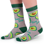 WOMENS-CREW NOVELTY-AVOCADO-GUAC-SOCKS