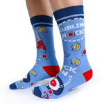 WOMENS-CREW NOVELTY-CURLING-SOCKS